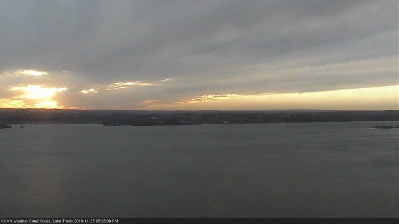 Lake Travis webcam, November 25, 2018 4:10 PM CT