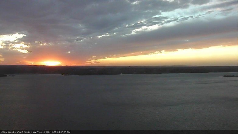Lake Travis webcam, November 25, 2018 4:35 PM CT