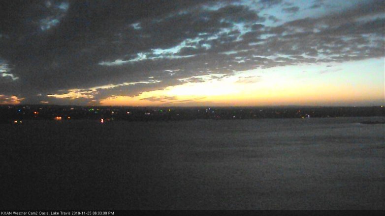 Lake Travis webcam, November 25, 2018 5:05 PM CT