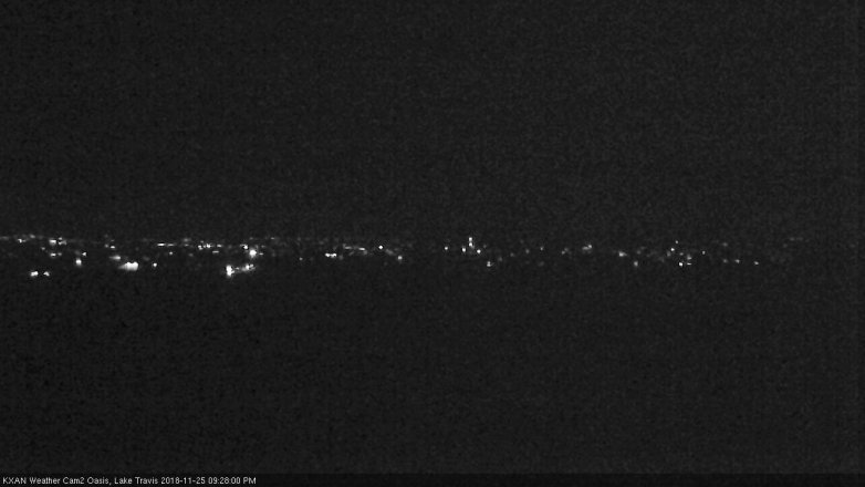 Lake Travis webcam, November 25, 2018 8:30 PM CT