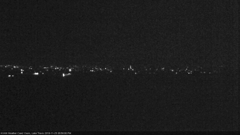 Lake Travis webcam, November 25, 2018 9:00 PM CT