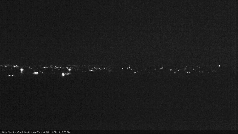 Lake Travis webcam, November 25, 2018 9:30 PM CT