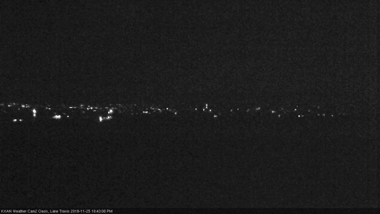 Lake Travis webcam, November 25, 2018 9:45 PM CT
