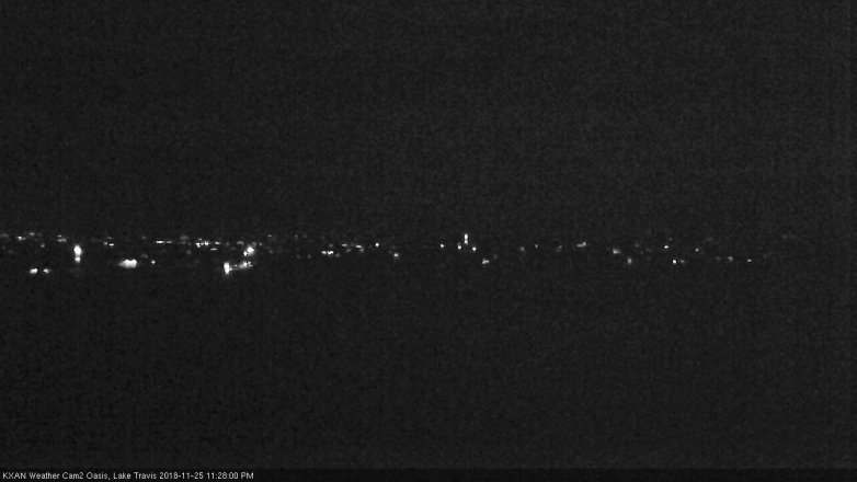 Lake Travis webcam, November 25, 2018 10:30 PM CT