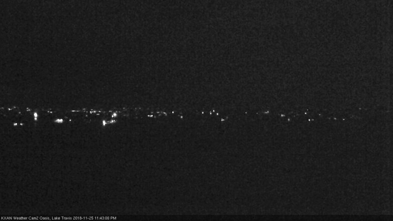 Lake Travis webcam, November 25, 2018 10:45 PM CT