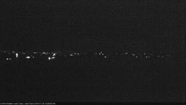 Lake Travis webcam, November 25, 2018 11:50 PM CT