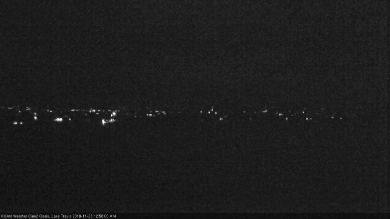 Lake Travis webcam, November 25, 2018 12:00 AM CT