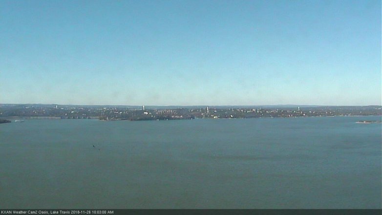 Lake Travis webcam, November 26, 2018 9:05 AM CT