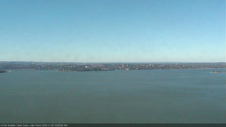 Lake Travis webcam, November 26, 2018 9:10 AM CT