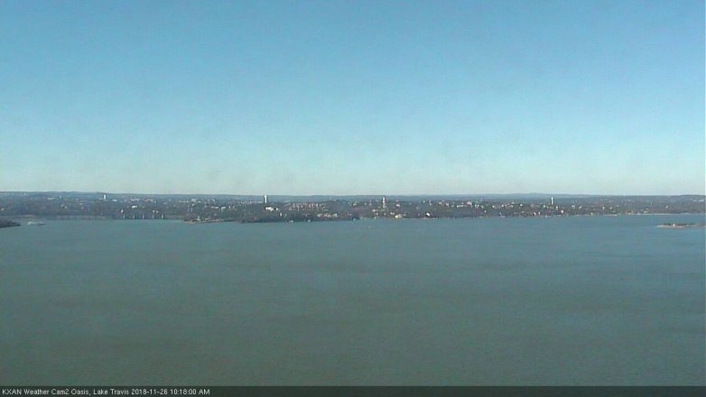 Lake Travis webcam, November 26, 2018 9:20 AM CT