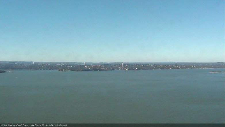 Lake Travis webcam, November 26, 2018 9:25 AM CT