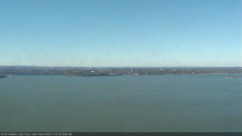 Lake Travis webcam, November 26, 2018 9:35 AM CT