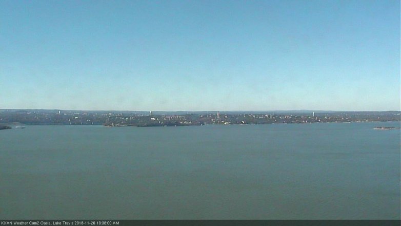 Lake Travis webcam, November 26, 2018 9:40 AM CT