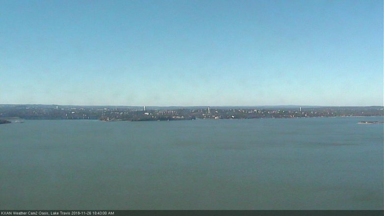 Lake Travis webcam, November 26, 2018 9:45 AM CT