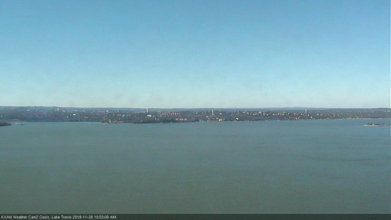 Lake Travis webcam, November 26, 2018 9:55 AM CT