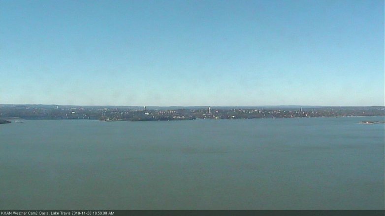 Lake Travis webcam, November 26, 2018 10:00 AM CT