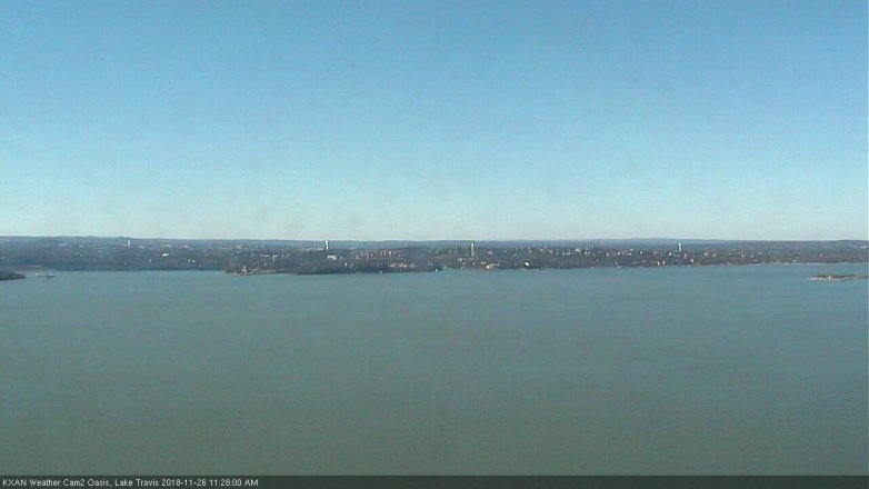 Lake Travis webcam, November 26, 2018 10:30 AM CT