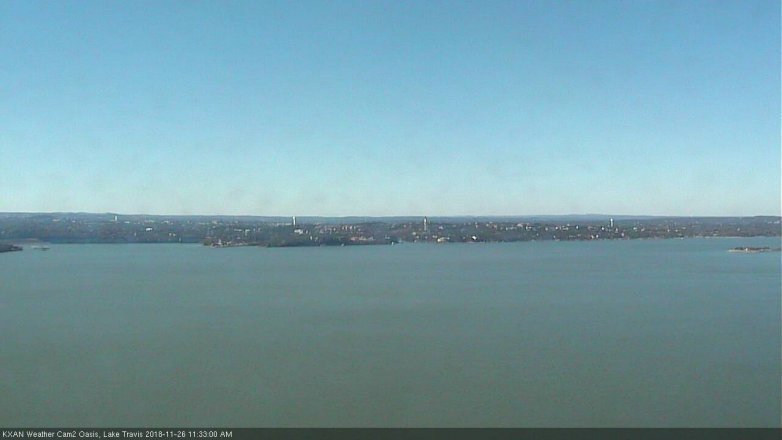 Lake Travis webcam, November 26, 2018 10:35 AM CT