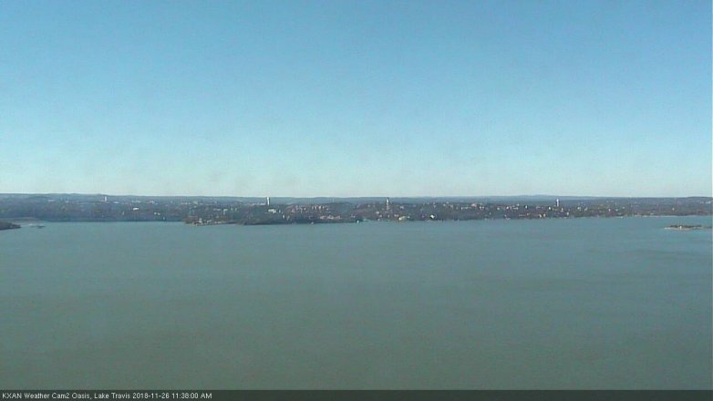 Lake Travis webcam, November 26, 2018 10:40 AM CT