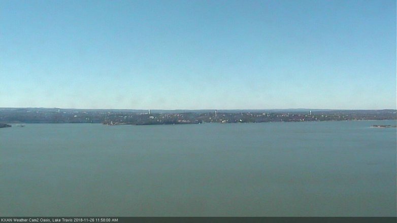 Lake Travis webcam, November 26, 2018 11:00 AM CT