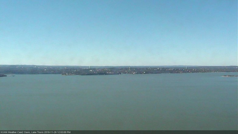 Lake Travis webcam, November 26, 2018 11:05 AM CT