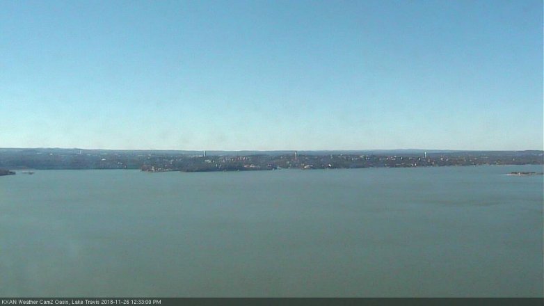 Lake Travis webcam, November 26, 2018 11:35 AM CT