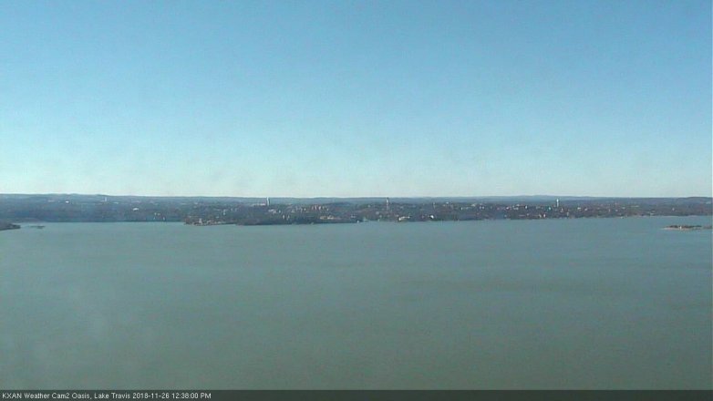 Lake Travis webcam, November 26, 2018 11:40 AM CT