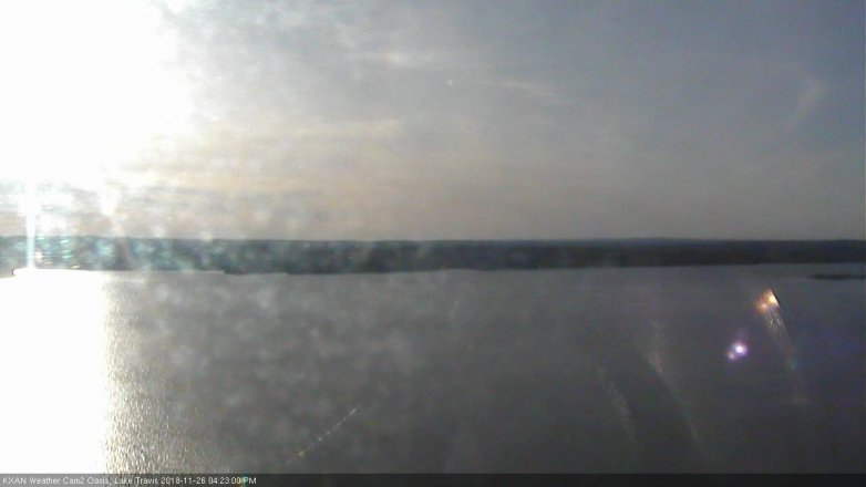 Lake Travis webcam, November 26, 2018 3:25 PM CT
