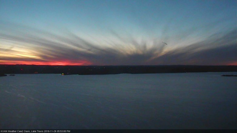 Lake Travis webcam, November 26, 2018 4:55 PM CT