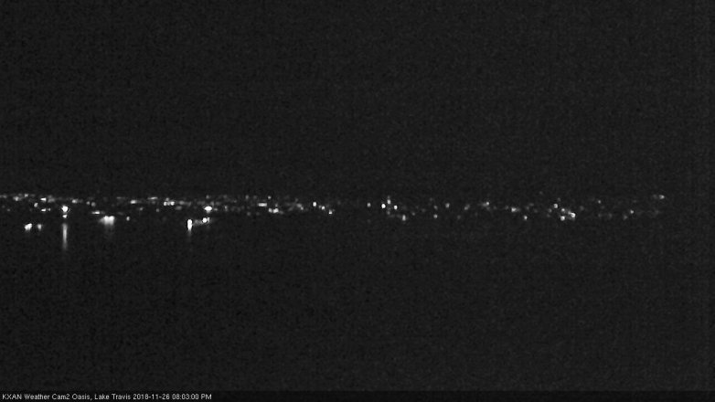 Lake Travis webcam, November 26, 2018 7:05 PM CT