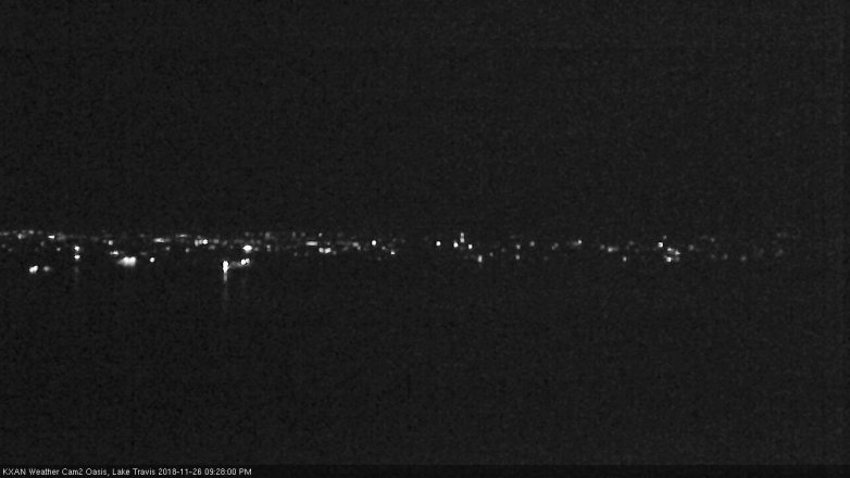 Lake Travis webcam, November 26, 2018 8:30 PM CT
