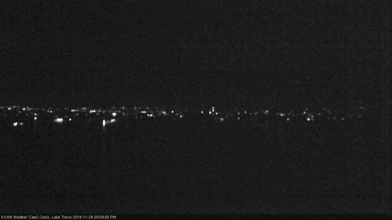 Lake Travis webcam, November 26, 2018 9:00 PM CT