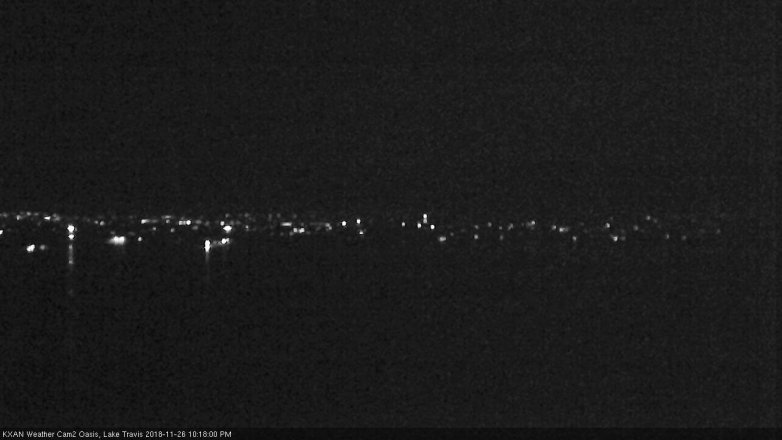 Lake Travis webcam, November 26, 2018 9:20 PM CT