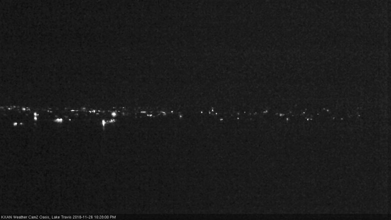 Lake Travis webcam, November 26, 2018 9:30 PM CT