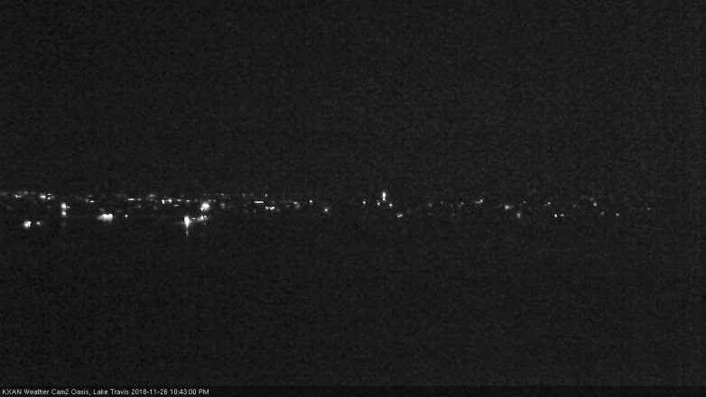 Lake Travis webcam, November 26, 2018 9:45 PM CT
