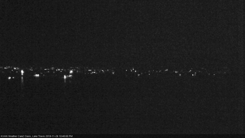 Lake Travis webcam, November 26, 2018 9:50 PM CT