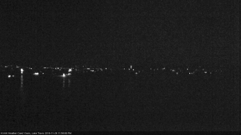 Lake Travis webcam, November 26, 2018 11:00 PM CT