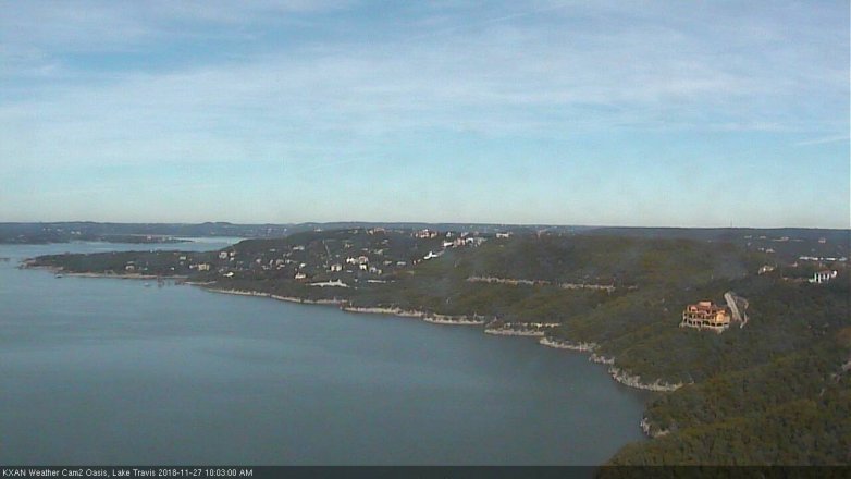 Lake Travis webcam, November 27, 2018 9:05 AM CT
