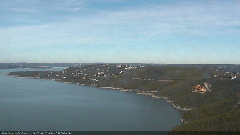 Lake Travis webcam, November 27, 2018 9:10 AM CT