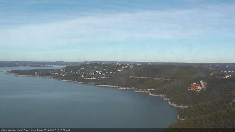 Lake Travis webcam, November 27, 2018 9:20 AM CT