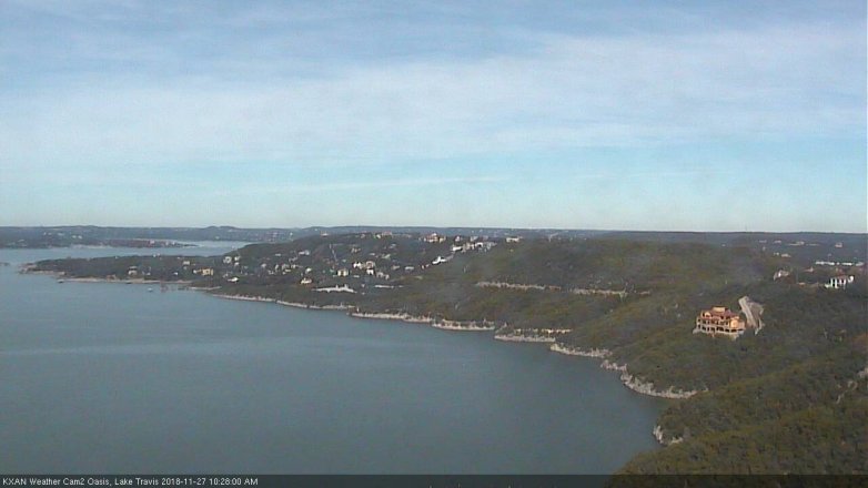 Lake Travis webcam, November 27, 2018 9:30 AM CT