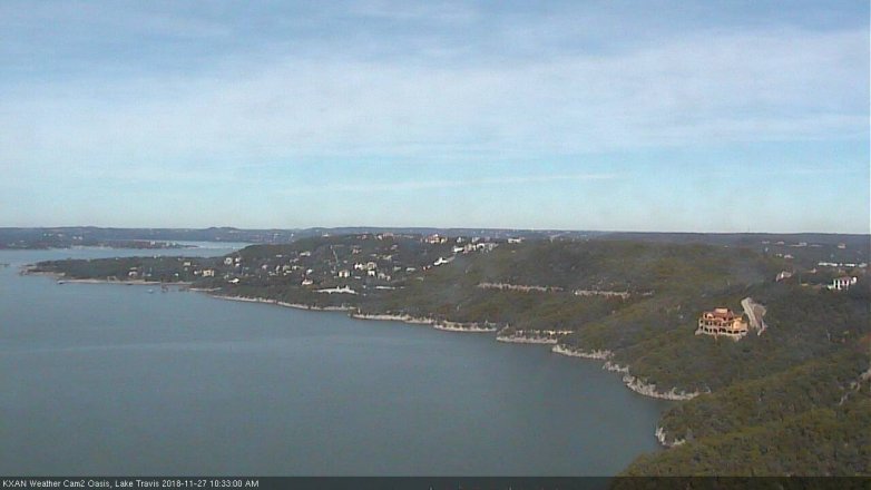 Lake Travis webcam, November 27, 2018 9:35 AM CT