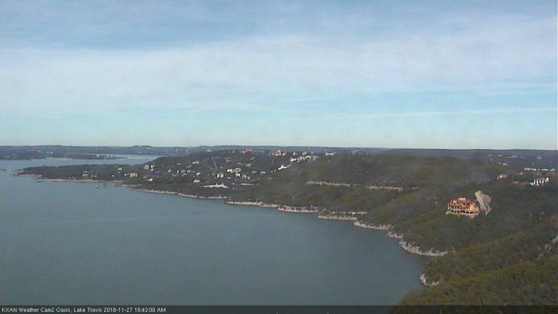 Lake Travis webcam, November 27, 2018 9:45 AM CT