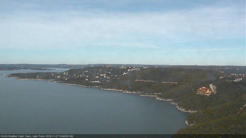 Lake Travis webcam, November 27, 2018 9:50 AM CT