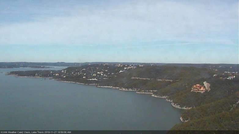 Lake Travis webcam, November 27, 2018 10:00 AM CT
