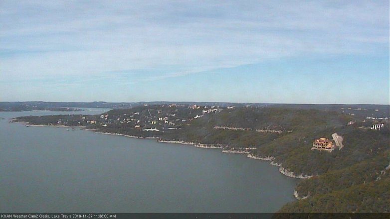 Lake Travis webcam, November 27, 2018 10:40 AM CT