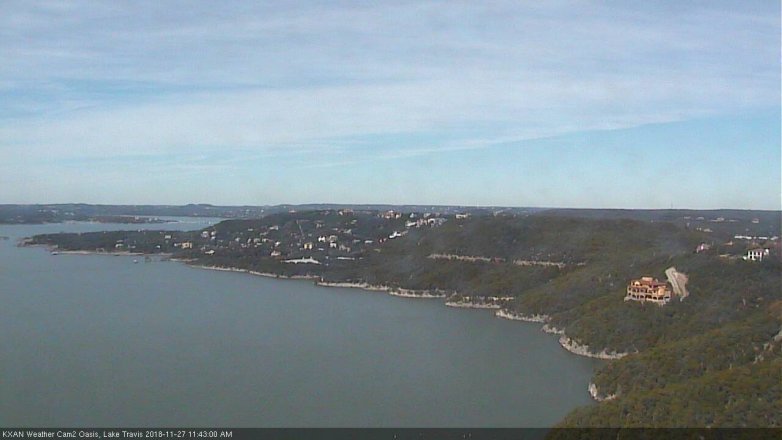 Lake Travis webcam, November 27, 2018 10:45 AM CT