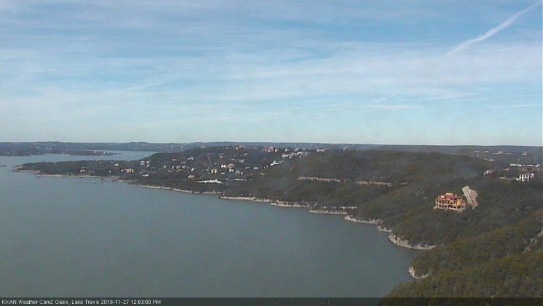 Lake Travis webcam, November 27, 2018 11:05 AM CT