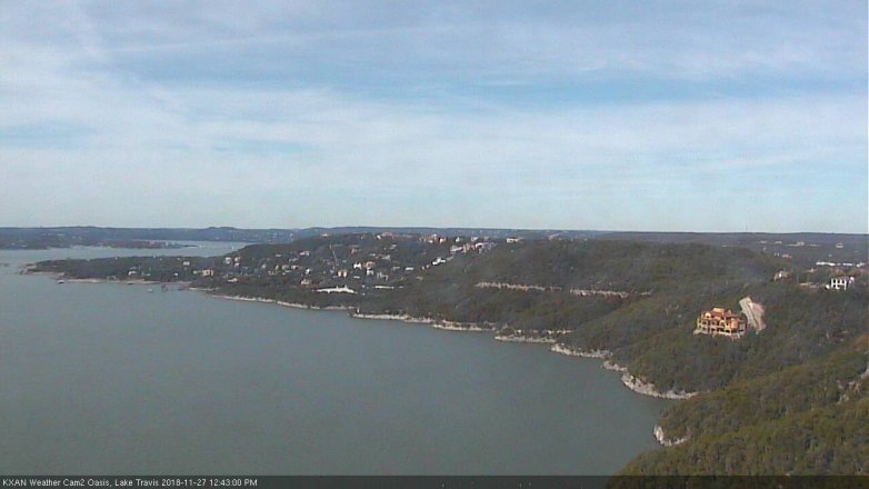 Lake Travis webcam, November 27, 2018 11:45 AM CT