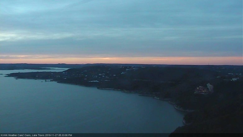 Lake Travis webcam, November 27, 2018 4:35 PM CT